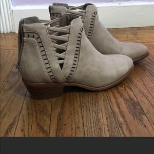 Grey Ankle Booties - Charlotte Russe